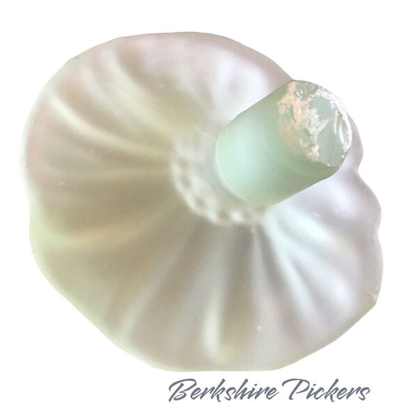 glass ribbed perfume bottle hibiscus stopper Blue, Green, Pink set of 3‎ - Picture 10 of 16